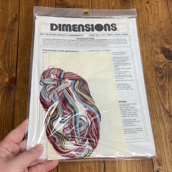 Dimensions Counted Cross stitch ornament kit blessed nativity ornaments - Picture 3 of 3